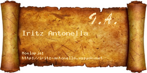 Iritz Antonella névjegykártya